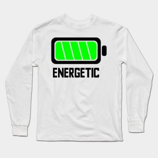 ENERGETIC - Lvl 6 - Battery series - Tired level - E1a Long Sleeve T-Shirt